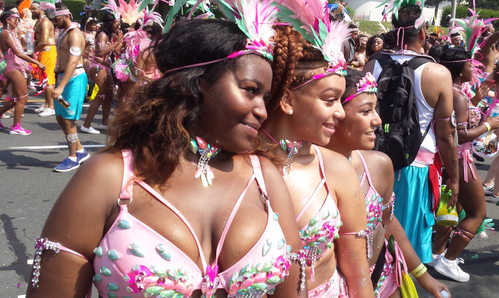 Toronto Caribbean Festival - 3 girls in bikini costumes