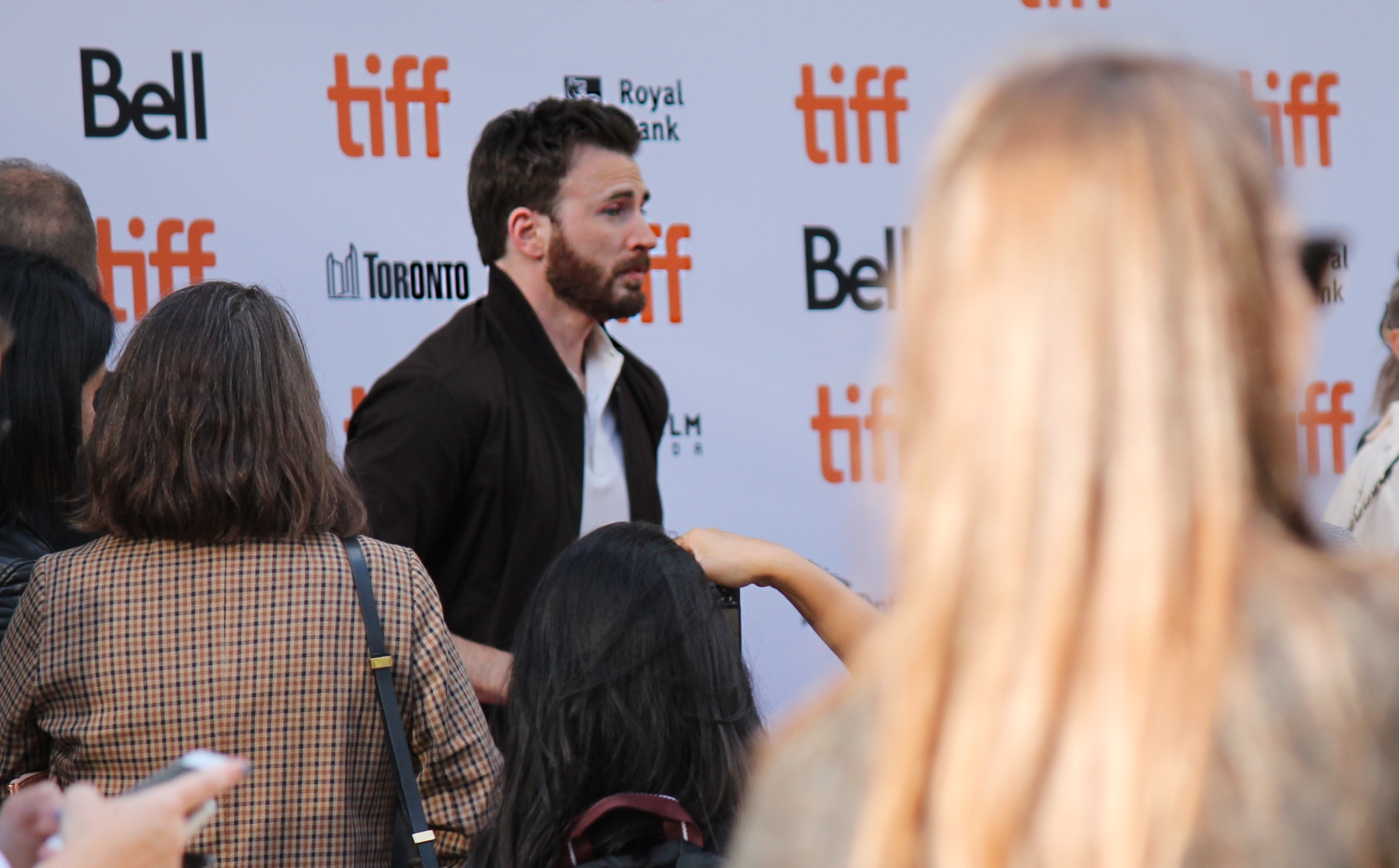 Actor Chris Evans close-up at TIFF
