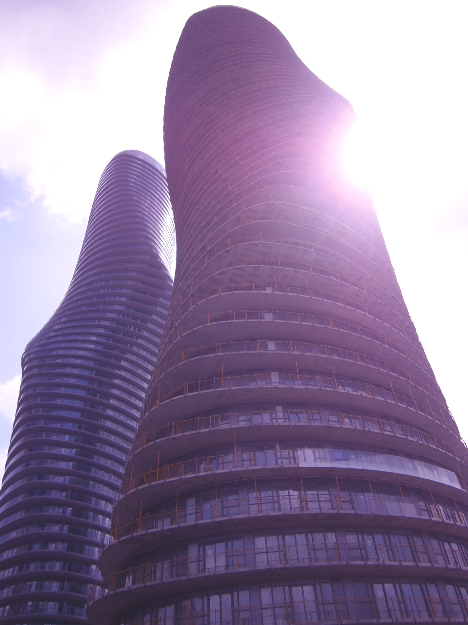 Creative view of Marilyn Monroe Towers - Abloslute Condo Buildings in Mississauga