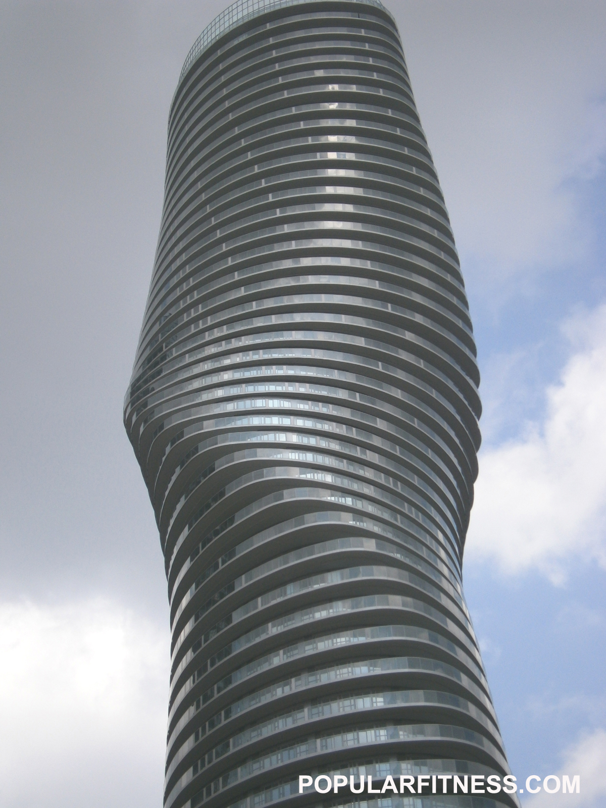 Close-up of Marilyn Monroe Tower - Abloslute Condo Building in Mississauga